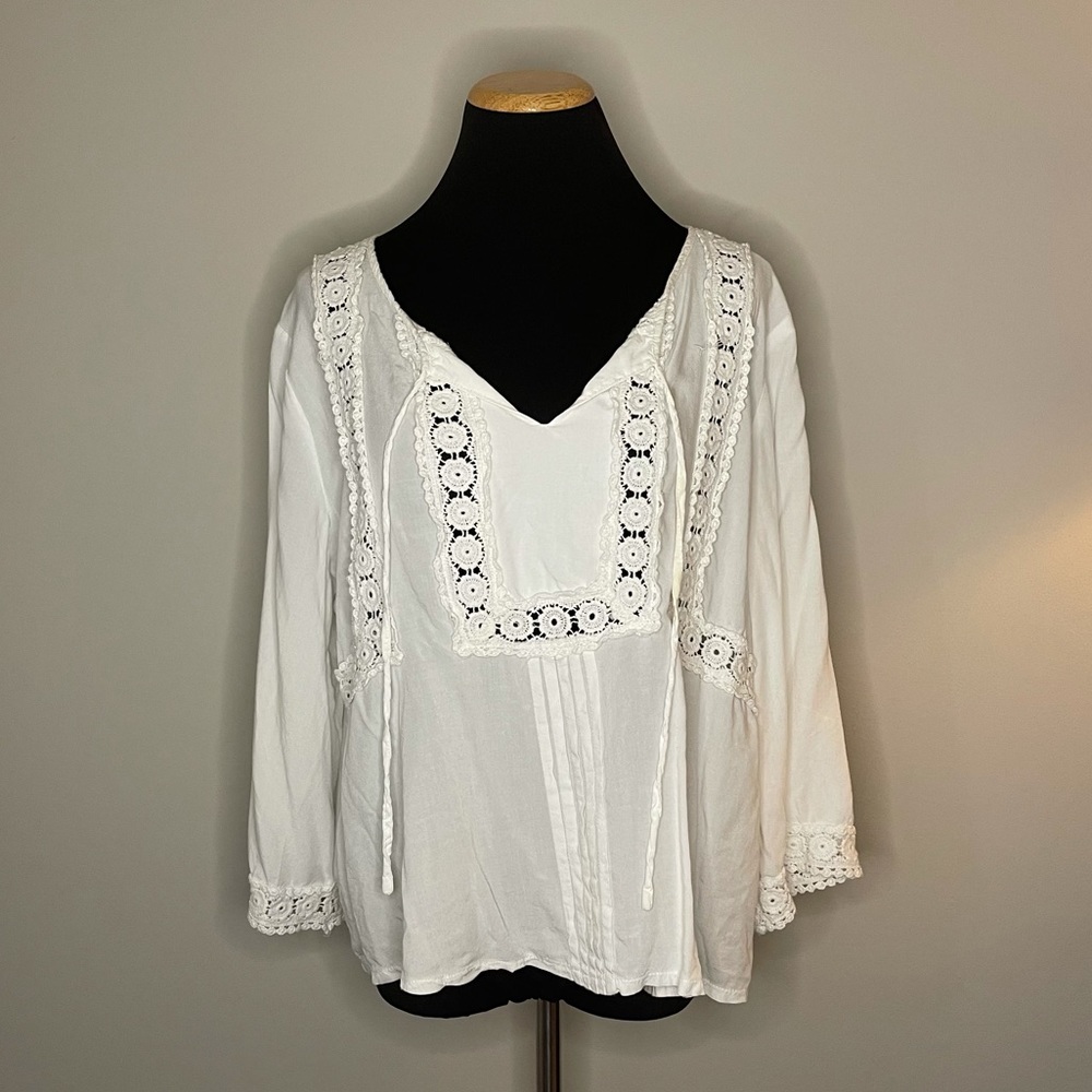 White Lace Solitaire Blouse